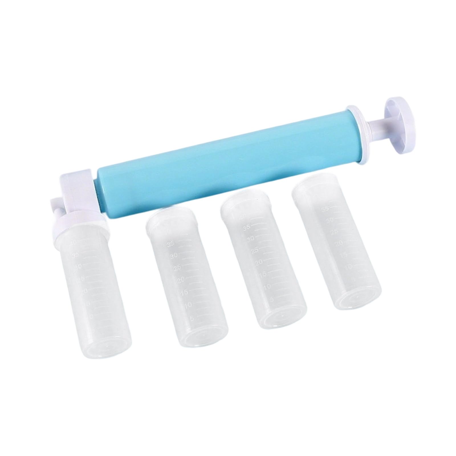 Buxuaaaa Blue Portable Cake Decorating Tool With Detachable Parts For Easy Cleaning And Mess Release Baking Hand Operated Cake Decorating Tool For Homes Bakers