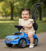 Panda Baby Products Ride-On Jeep for Kids with Music & Horn Steering with Back Support seat, Safety Arms, Parental Control Handle, Seat Storage, 1 to 4 Years Upto 25 Kgs (Beetle Ride Plus, Blue)