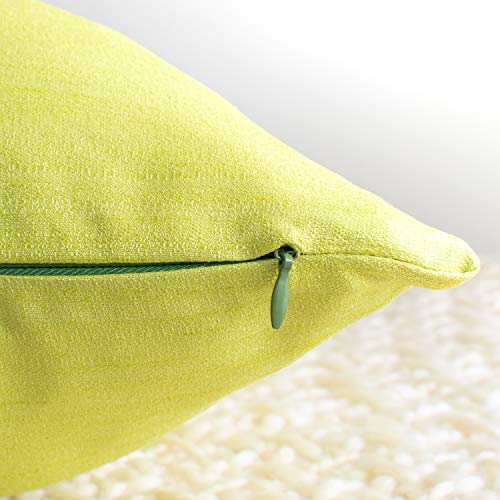 Image of The White Petals Apple Green Throw Pillow Covers - Luxurious, Elegant & Decorative (18x18 inch, Pack of 2)
