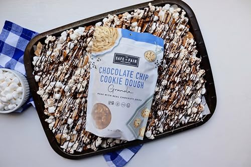 Image of The Safe + Fair Food Company Chocolate Chip Cookie Dough Granola - 12oz | Gluten-free, dairy-free & vegan snack, allergen-free, non-GMO, no artificial ingredients, 12oz pack