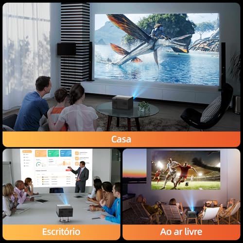 Image of Bettdow Projector 4k 8k 24000 Lumens Hd 1080P Compatible Full Of Android 12, Smart Projectors 700 ANSI WiFi6 BT4.2, Auto Correction, Electronic Focus Projector