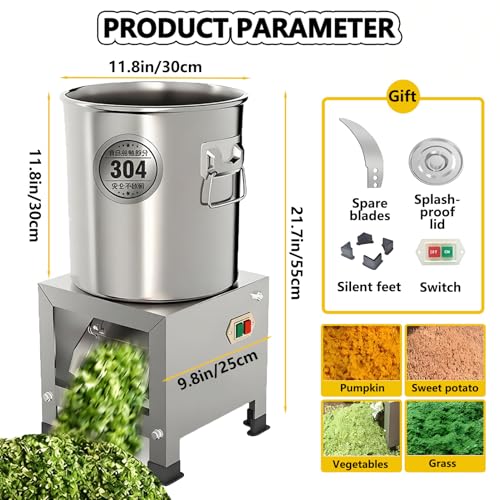 Cortadora Comercial de Verduras 1200W Acero Inoxidable miniatura 3