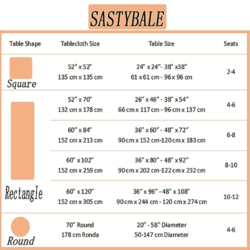 Sastybale Fall Tablecloths For Rectangle Tables, Jacquard Thanksgiving Table Cloth With Pumpkins And Vines thumb #5