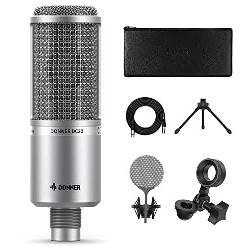 Donner Condenser Microphone, Recording Microphone for Vocal, Instruments & Music, Podcast XLR...