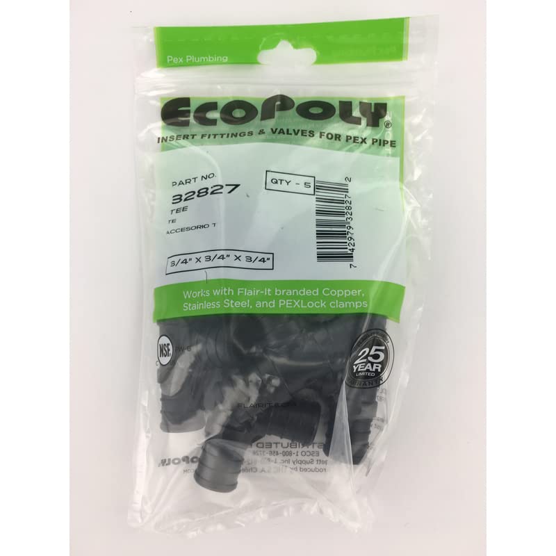 Ecopoly 32827 PEX Tee, 3/4