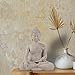 Buddha Statue for Home Decor Beige White-Buddha Statue Large for Spiritual 10.2''-Buddha Decor for Living Room-Buddha Statues for Zen Decor –Indoor Buddha Gift for Shrine, Meditation or Relaxation