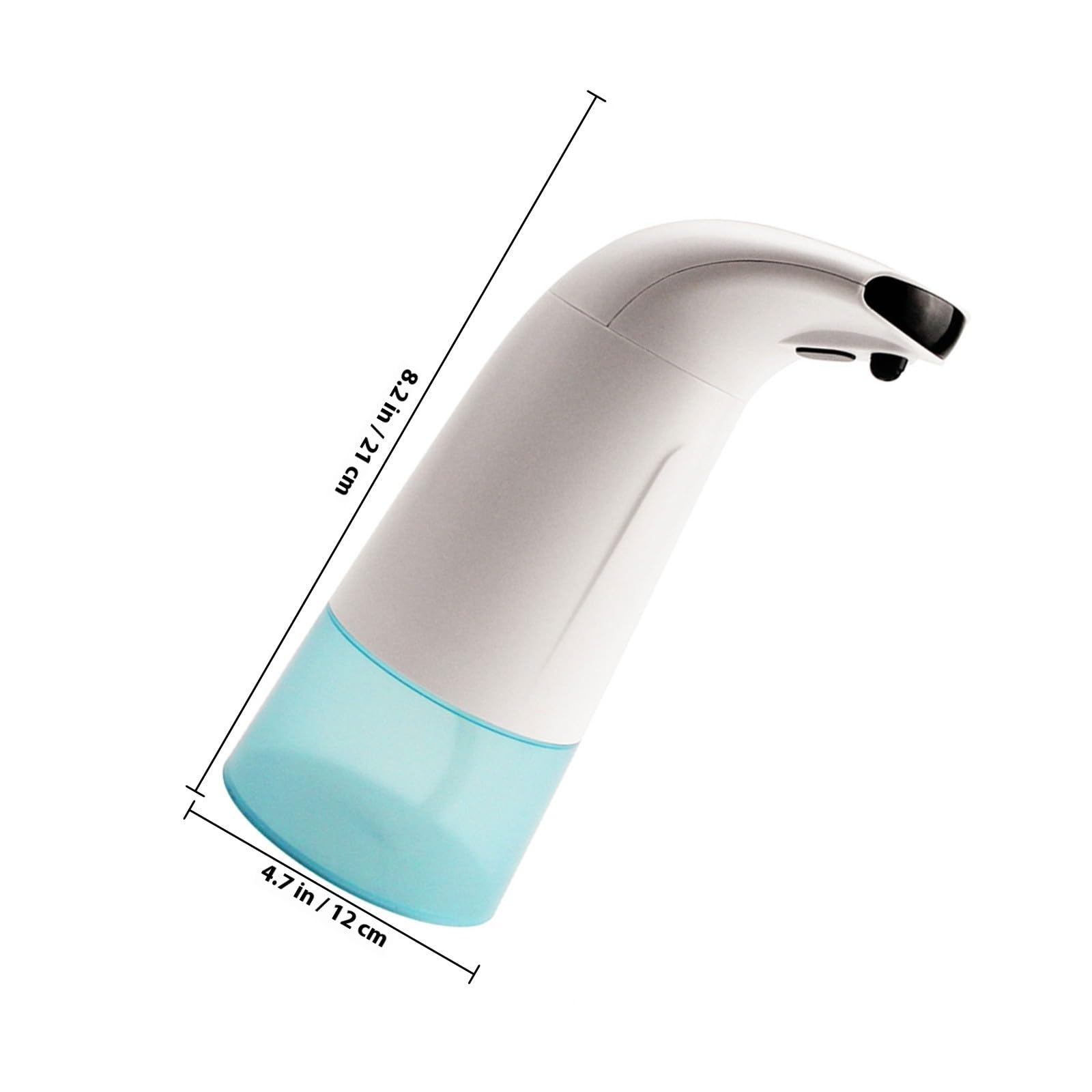 Dispenser Schiuma Automatico Induzione Completa Pompa Consumo per Bagno Uso e Professionale Colore Bianco