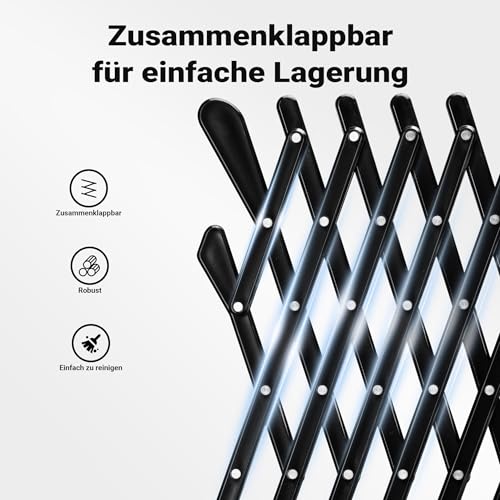 Fudajo Hundeschutzgitter für Autofenster 17,7 x 24 cm, ausziehbares Lüftungsgitter, Frischluftgitter für Haustiere, Fenstergitter schwarz, Gitter für Autos