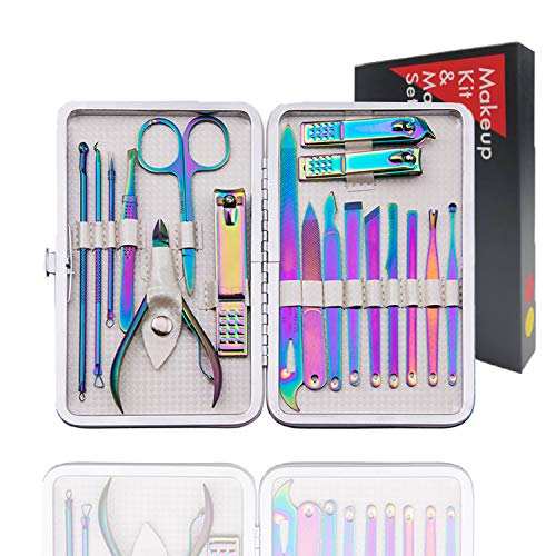 2020 New Rainbow Manicure Kits 18 Pcs Nail Clippers for Women Gift SFYDOM