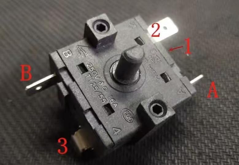 Anchilly FZ31-9 Electric Oven Function Selection Switch, detailed view of terminals