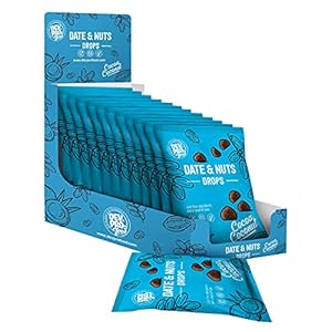 Dev. Pro. Date & Nuts Drops – Slimme Snacks van Dadels & Noten – Cacao Kokosnoot – 12x 40 gram pack