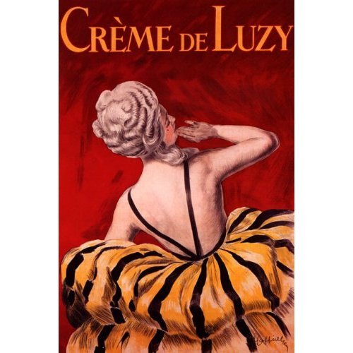 WONDERFULITEMS Creme DE LUZY French Woman Soft Skin Cappiello 20" X 30" Image Size Vintage Poster REPRO Canvas Rolle DUP
