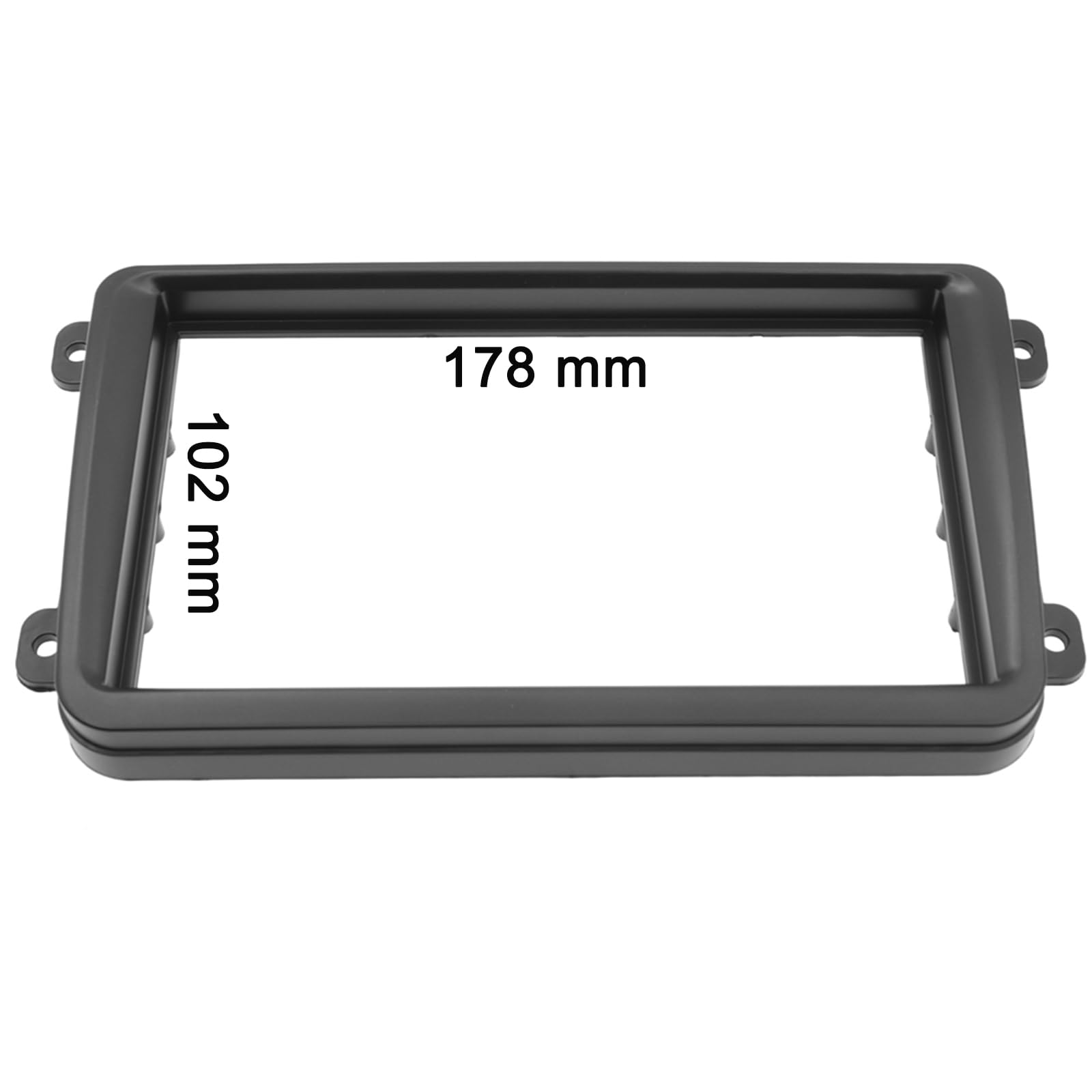 KAOLALI Kit Montaggio Autoradio 2 Din Autoradio Mascherina Compatibile con Volkswagen VW Touran Caddy SEAT Skoda Fabia Octavia 178 x 102mm Nero