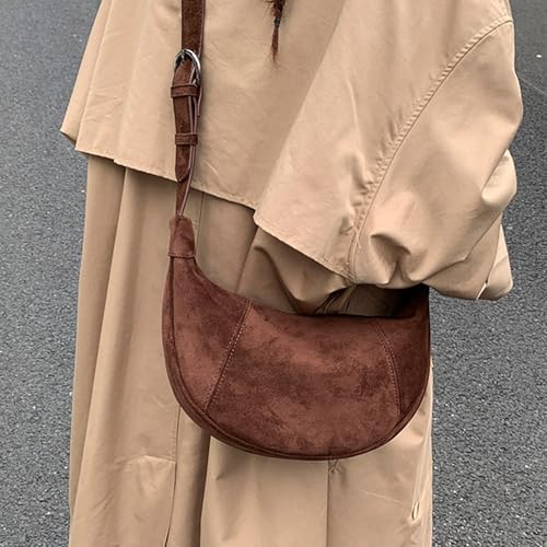 Sac à bandoulière en daim synthétique avec sangle réglable Crescents - 7