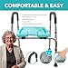 Sylvan Raised Toilet Seat with Adjustable Height, Armrests, and Non-Slip Design - Comfortable & Safe Elevation for Seniors and Individuals with Mobility Challenges (Standard)