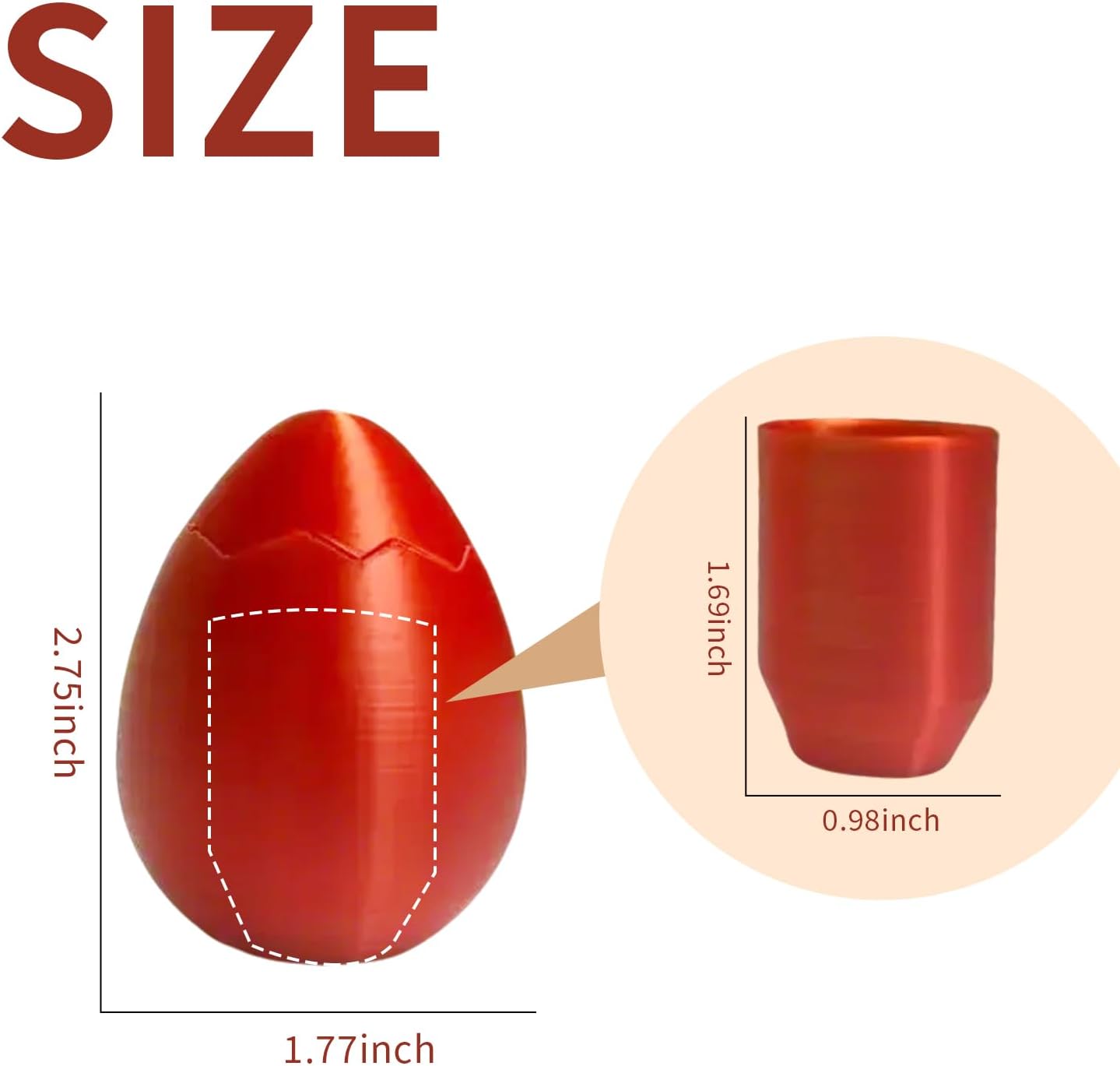 Fillable Easter Eggs: 3D Printed Fillable Pop-Up Easter Eggs - fun decorations and toys suitable for Easter baskets and tabletop decoration (Purple)