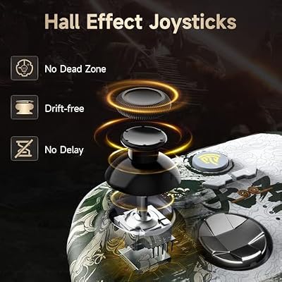 EasySMX X15 PC Controller - Enhanced Wireless Bluetooth Controller with Hall Joysticks/Hall Triggers/RGB Lighting - No Stick Drift, No Dead Zone - Work for Windows PC, Android, Steam and Switch