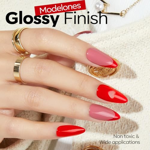 Esmalte de uñas gel rojo 15 ML modelones miniatura 5