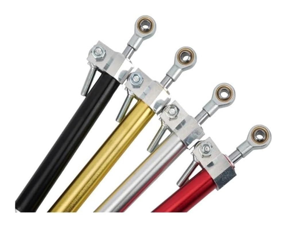 Amortisseur de Direction de Moto 330MM, stabilisateur de Direction de Fourche, Accessoires compatibles avec Motocross (Rouge)