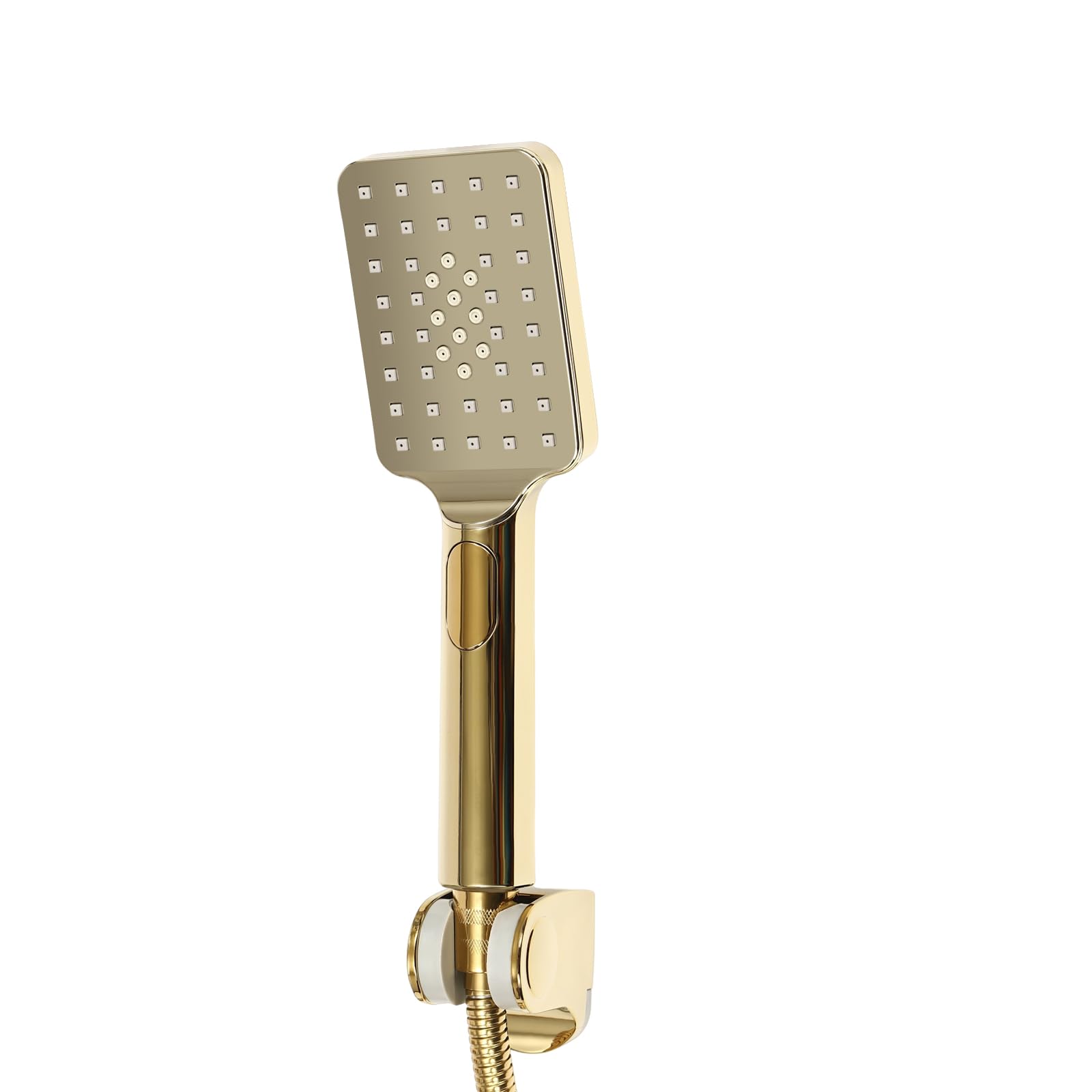 Grifo para bañera con ducha de mano, montaje en pared, grifo monomando para bañera, 2 funciones, incluye manguera de ducha de 1,5 cm de largo, latón dorado