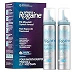 Women's Rogaine 5% Minoxidil Foam, Topical Once-A-Day Hair Loss Treatment for Women to Regrow Fuller, Thicker Hair, Unscented, 4-Month Supply, 2 x 2.11 oz