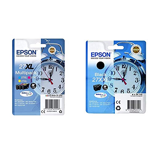 Cartouche Epson 27XL Multipack d'encre Noir XXL pour textes nets sans bavure