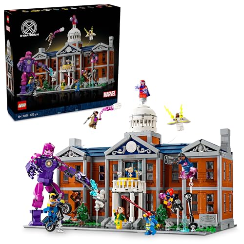 Image of LEGO Marvel X-Men: The X-Mansion Buildable Xavier Institute Set for Adult Super Hero Fans 76294
