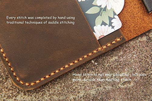 Hand Stitched Personalized leather passport card case/passport wallet/vintage retro distressed leather passport holder cover -PP005S3