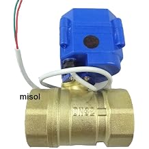 MISOL 1PCS of Motorized Ball Valve 1.25"BSP DN32 / 12VDC / 2 Way/Electrical Valve/Ball Valve with acuator/Reduce Port / CR01
