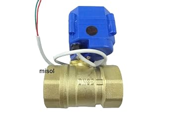MISOL 1PCS of Motorized Ball Valve 1.25"BSP DN32 / 12VDC / 2 Way/Electrical Valve/Ball Valve with acuator/Reduce Port / CR01