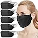 XeonZone Adulte_Visage_Masque, Poisson Forme, Non Tissé Noir, Filtre 4 Plis Respirant et Confortable, 𝐌𝐚𝐬𝐪𝐮𝐞 𝐉𝐞𝐭𝐚𝐛𝐥𝐞 pour Femme Homme 𝐏rotecteurs Personnels, 50PCS