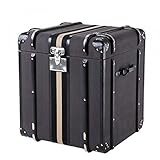 Casa Padrino Luxus Koffer Schrank Truhe Dark Grey Canvas - Art Deco Barock Jugendstil Kofferschrank Nachtschrank