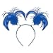 Amscan Feathers and Ponytails Headband Costume Party Headwear Accessory, Blue, Plastic, 5