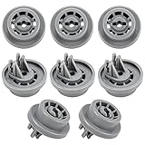 APPLIANCEMATES 8-Pack DD66-00023A Rollers Bottom Rack for Samsung Dishwasher Wheels Lower Rack...