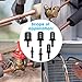 GQFOWE 6Pcs HVAC Repairing Set, Boring Drill Bits, Air Conditioner Tube Expander Swaging Tool, Manual Copper Pipe Swage, Soft Copper Tubing Set (1/4
