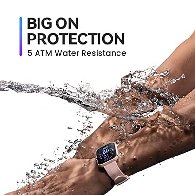 Amazfit Bip 3 Smart Watch for Android iPhone, Health Fitness Tracker with 1.69 Large Display,14-Day Battery Life, 60+ Sports Modes, Blood Oxygen Heart Rate Monitor, 5 ATM Water-Resistant (Black)