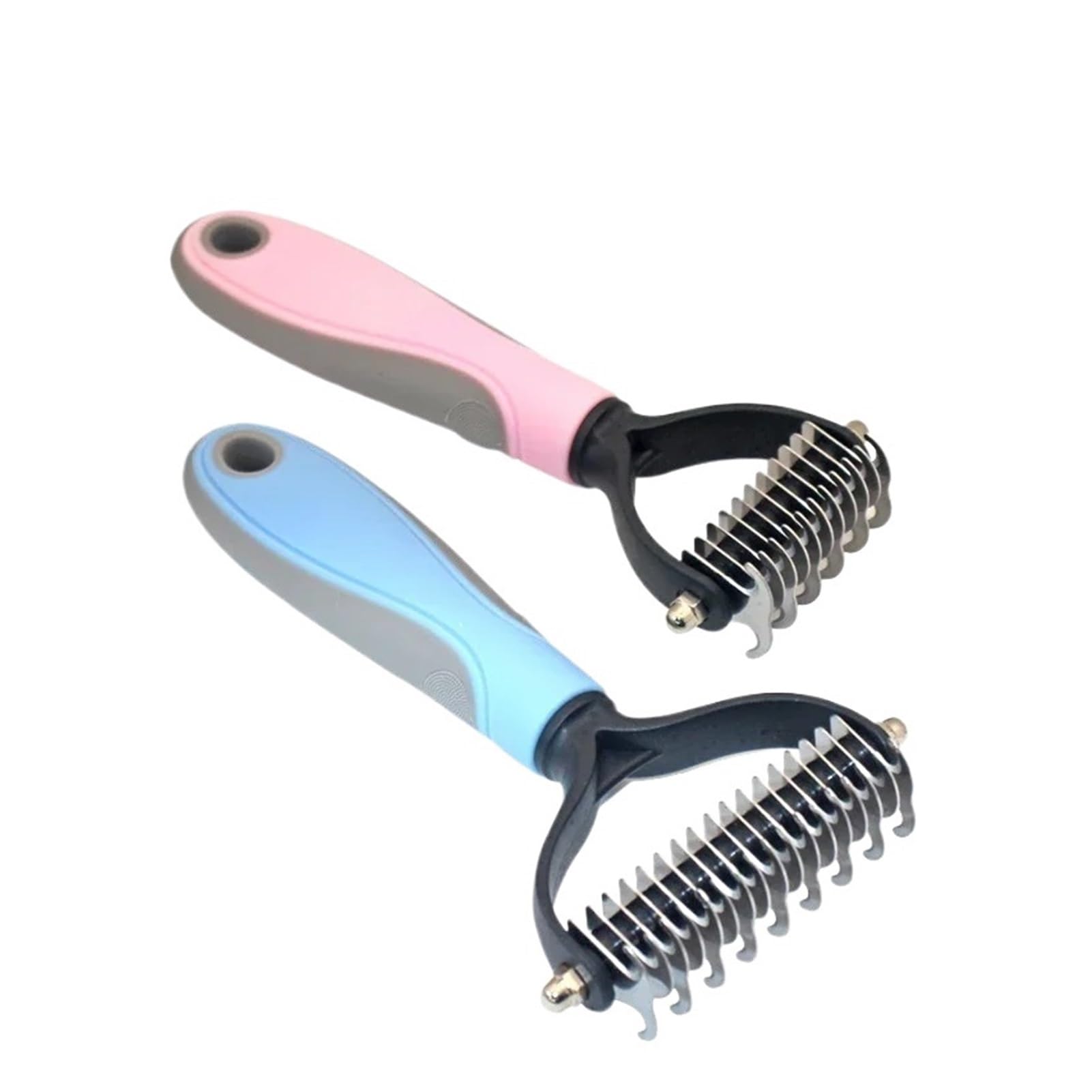 Pettine for rimozione peli di gatti Spazzola for cani Toelettatura for Strumenti for spargimento Trimmer for cuccioli Rifinitura della pelliccia Dematting Pettini Deshedd(Pink Small)