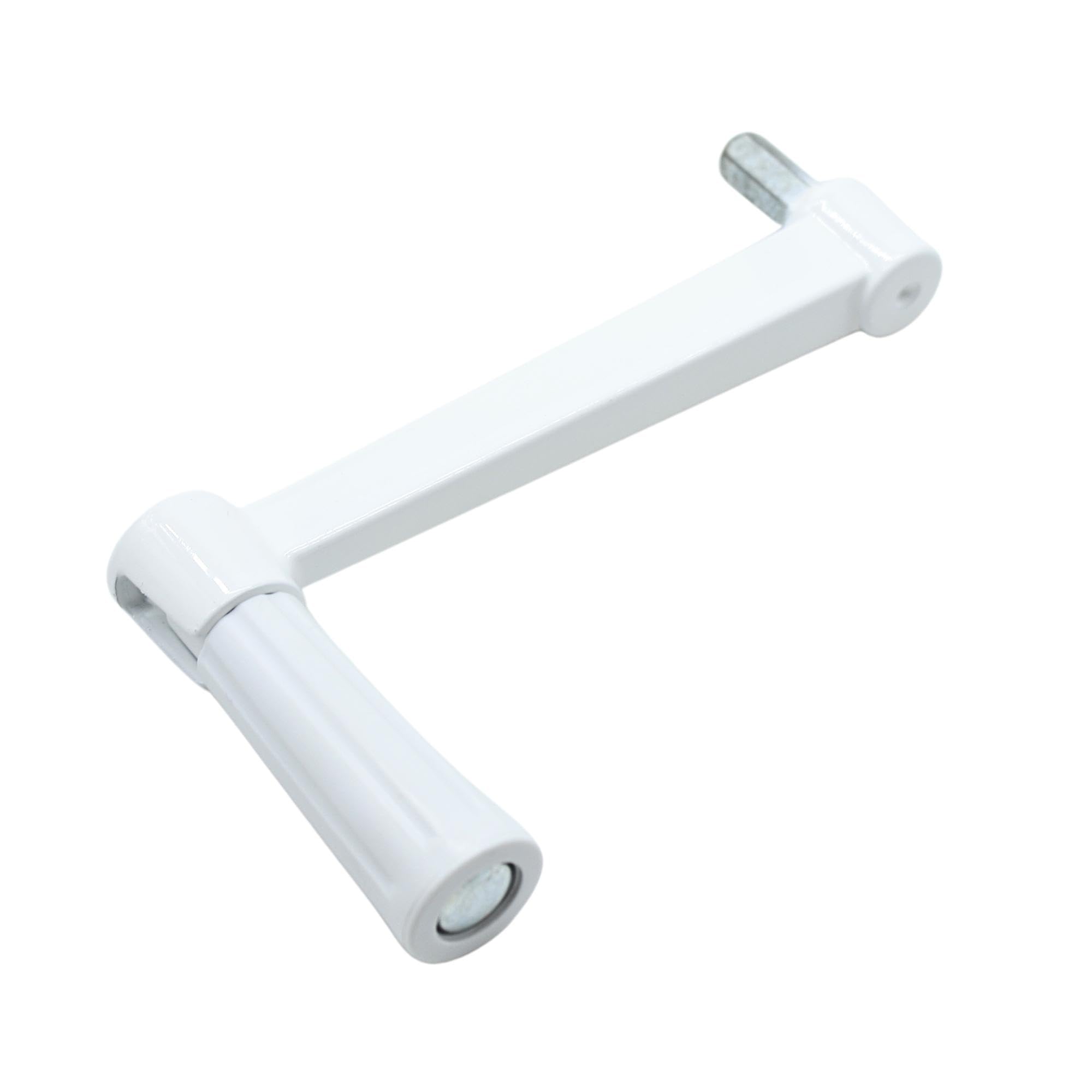 DOJA Barcelona Roller Shutter Crank, Manual Roller Shutter Winder, Crank Handle, Manual Winder, Handle 1 Unit White 125mm Replacement Spare Part for Blind Band Mechanism Winch