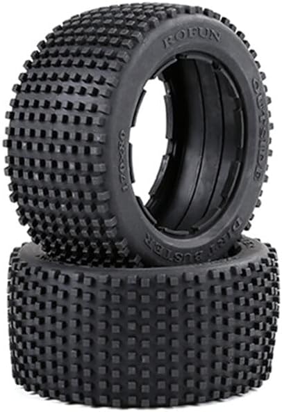 Off-Road Rear Tyres Thicken Skin Set for 1/5 HPI ROFUN BAHA ROVAN KM Baja 5B Truck Spare Toys Parts - (Color: Light Yellow)