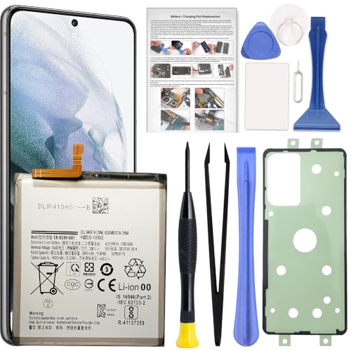 Image of GREEN FUSION for Galaxy S21 5G SM-G991 Series Cellphone Replacement Battery Kit EB-BG991ABY, Includes Repair Tools