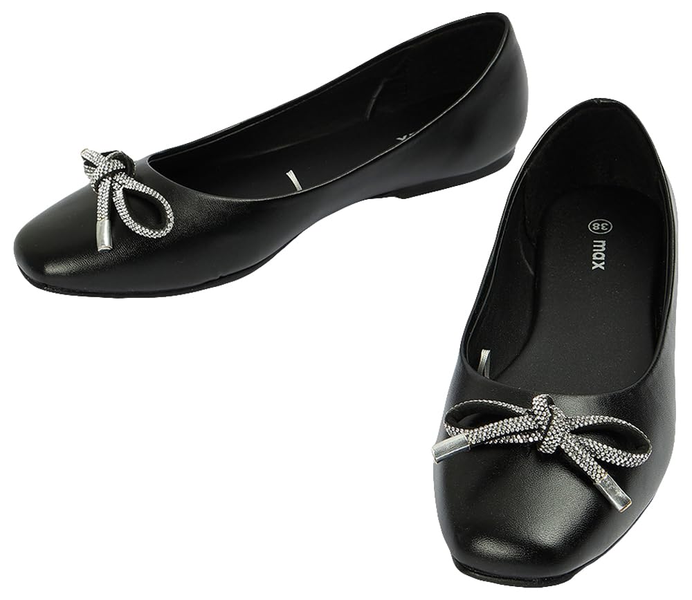 Max Women Bow-Detailed Ballerinas, Black,38 (B0DCVL3Q1P) Amazon Price History, Amazon Price Tracker