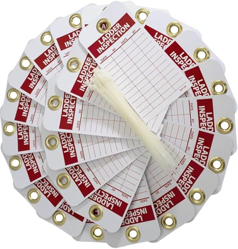 Étiquette d'inspection NMC RPT168G indéchirable avec œillet en laiton x25