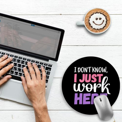 Image of Gctriki Round Mouse Pad 8.6 x 8.6 Inch, Funny Mousepad for Laptop Gaming, with Stitched Edge Non-Slip Rubber Base, Cute Small Mouse Pad for Desk, Home Office Mouse Pad Decor Desk Accessories