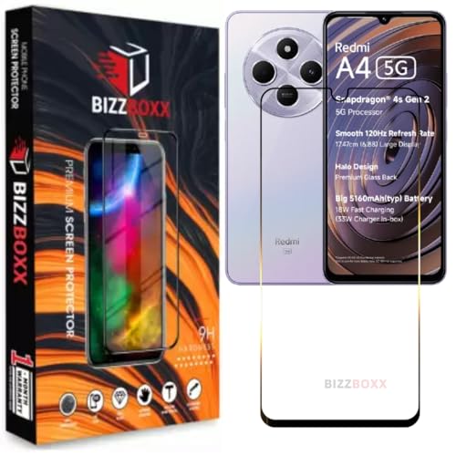 Image of Compatible With Redmi A4 5G Tempered Glass Screen Protector Guard With Precise Edges - High Definition, Shatterproof, Easy Install, Anti-Fingerprint Screen Guard (Redmi A4 5G) - Pack of 1