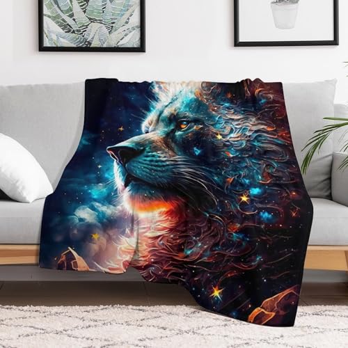 Couverture lion en flannel moelleuse de qualité supérieure pour lit et sofa - 3