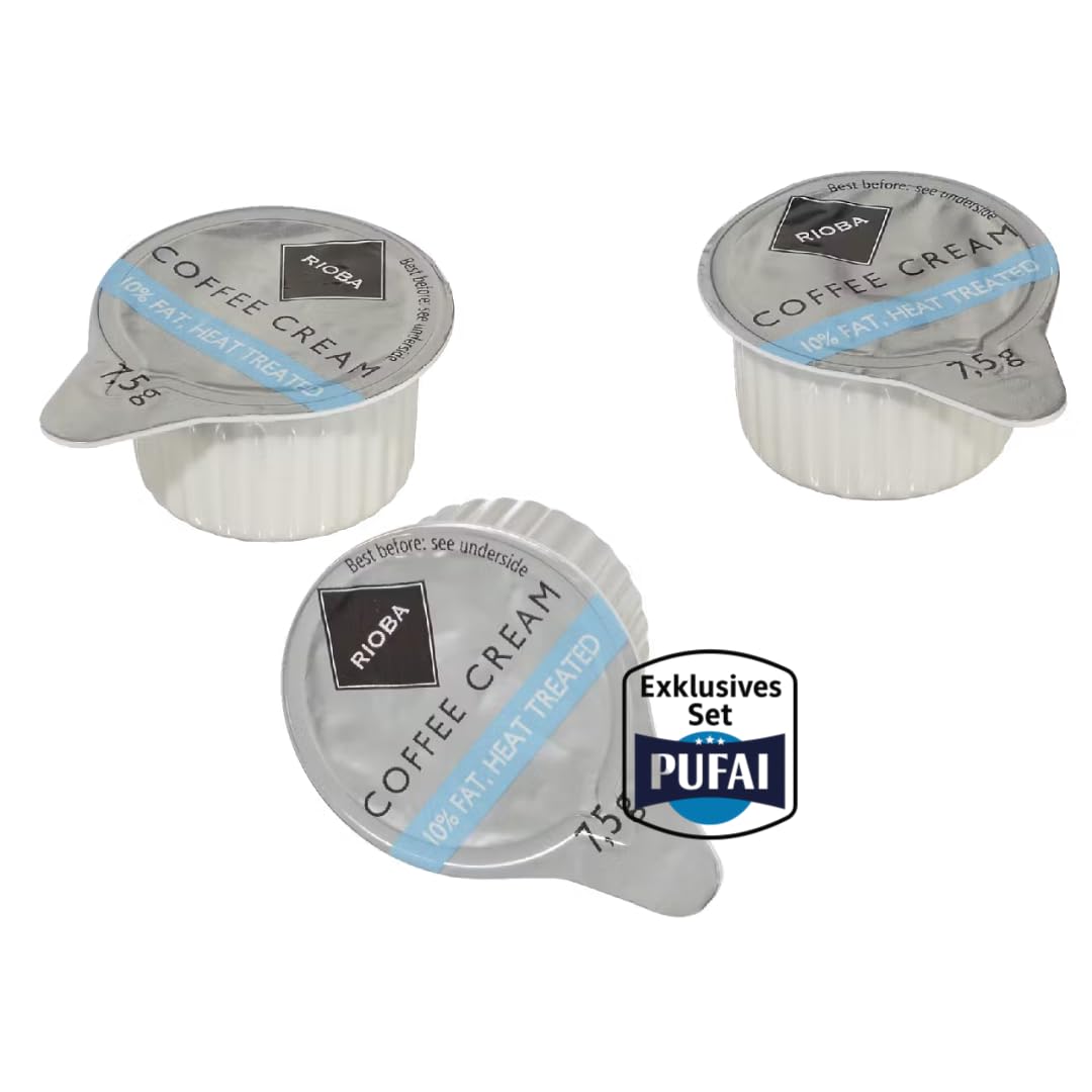 Kaffeesahne 10% Fett – 240 Portionen à 10 g – 2,4 kg Vorratspack – Portionspackungen für Kaffee & Tee, 2 Er