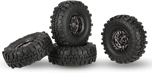 Miniatura 8 de Goolsky 4 neumáticos AUSTAR AX-4020C de 1.9 pulgadas 4.331 in 110 Rock Crawler con borde de rueda Beadlock para D90 SCX10 AXIAL RC4WD TF2 RC Car