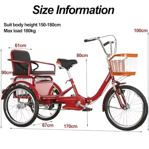 Triciclo Plegable para Adultos con Asiento Trasero miniatura 7