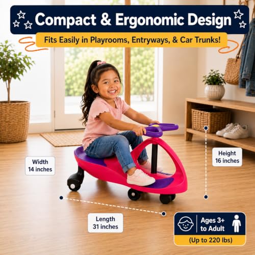 Image of PlasmaCar Original Ride On Toy, Plasma Car for Kids, Fuchsia Pink /Purple