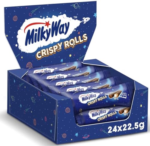 MILKY WAY Knusprige Brötchen Milchschokolade Kekssnack-Riegel einzeln 22 5 g (1 x 24 Riegel)